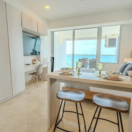 Apartamento Mar De Luna En Frente Al Mar Cartagena